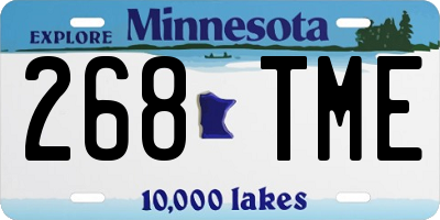 MN license plate 268TME