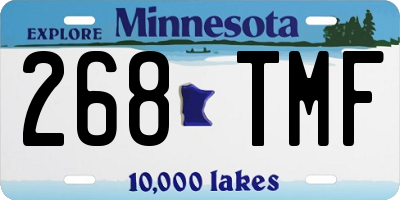 MN license plate 268TMF