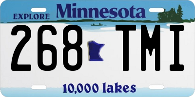 MN license plate 268TMI