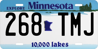 MN license plate 268TMJ