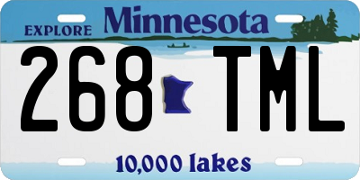 MN license plate 268TML