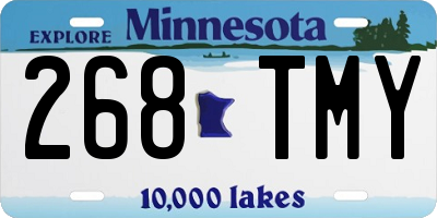 MN license plate 268TMY