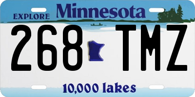 MN license plate 268TMZ