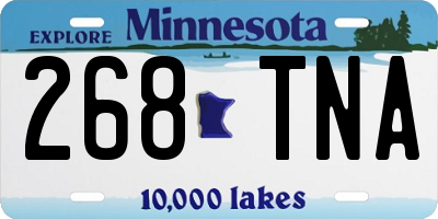 MN license plate 268TNA