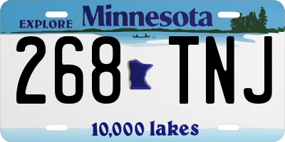 MN license plate 268TNJ