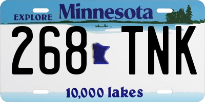 MN license plate 268TNK