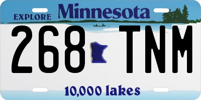 MN license plate 268TNM