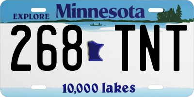 MN license plate 268TNT