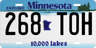 MN license plate 268TOH