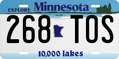 MN license plate 268TOS