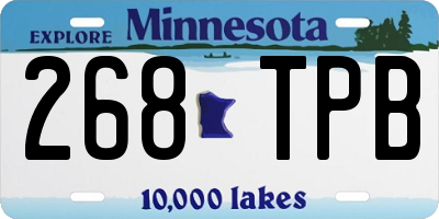 MN license plate 268TPB
