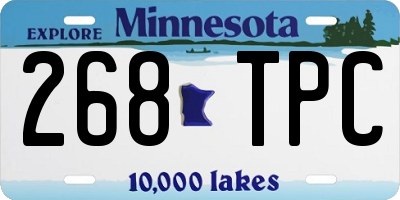 MN license plate 268TPC