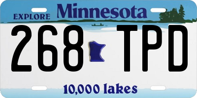 MN license plate 268TPD