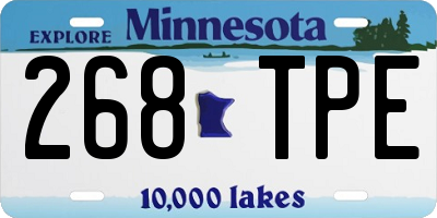 MN license plate 268TPE