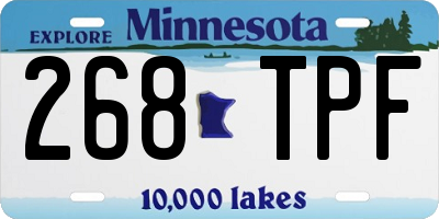 MN license plate 268TPF