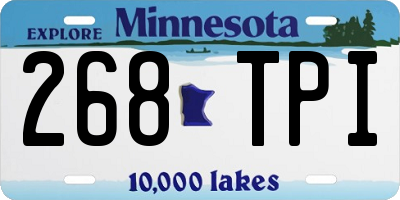 MN license plate 268TPI