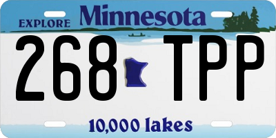 MN license plate 268TPP