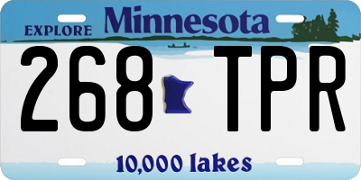 MN license plate 268TPR