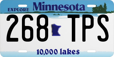 MN license plate 268TPS