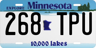 MN license plate 268TPU