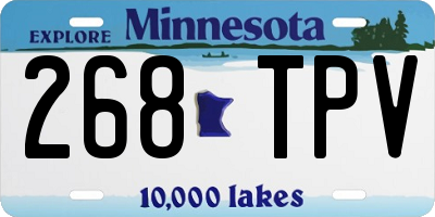 MN license plate 268TPV