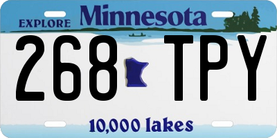 MN license plate 268TPY