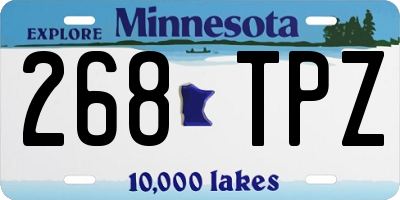 MN license plate 268TPZ