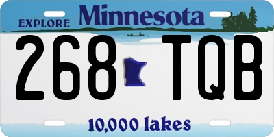 MN license plate 268TQB