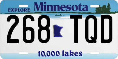 MN license plate 268TQD