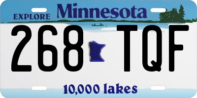 MN license plate 268TQF