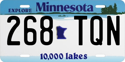MN license plate 268TQN
