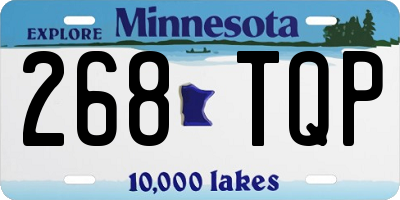 MN license plate 268TQP
