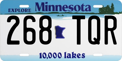 MN license plate 268TQR