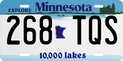 MN license plate 268TQS