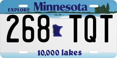 MN license plate 268TQT