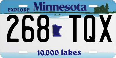 MN license plate 268TQX