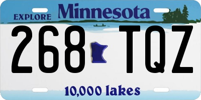 MN license plate 268TQZ