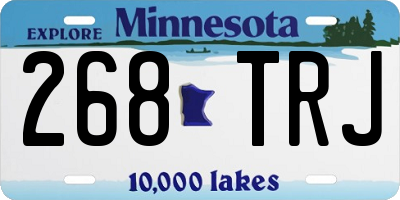 MN license plate 268TRJ