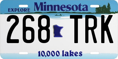 MN license plate 268TRK