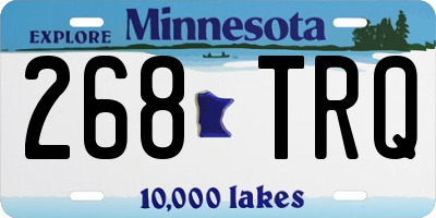 MN license plate 268TRQ