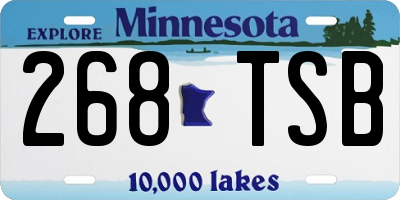 MN license plate 268TSB