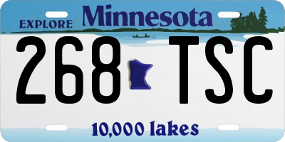 MN license plate 268TSC