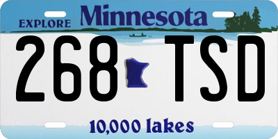 MN license plate 268TSD