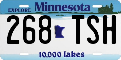 MN license plate 268TSH