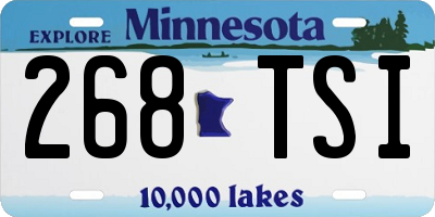 MN license plate 268TSI