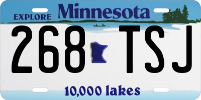 MN license plate 268TSJ