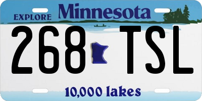 MN license plate 268TSL