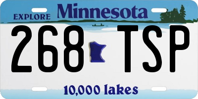 MN license plate 268TSP