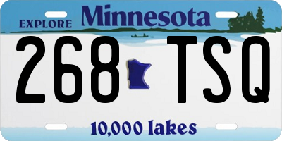 MN license plate 268TSQ