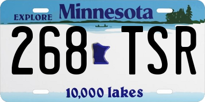 MN license plate 268TSR